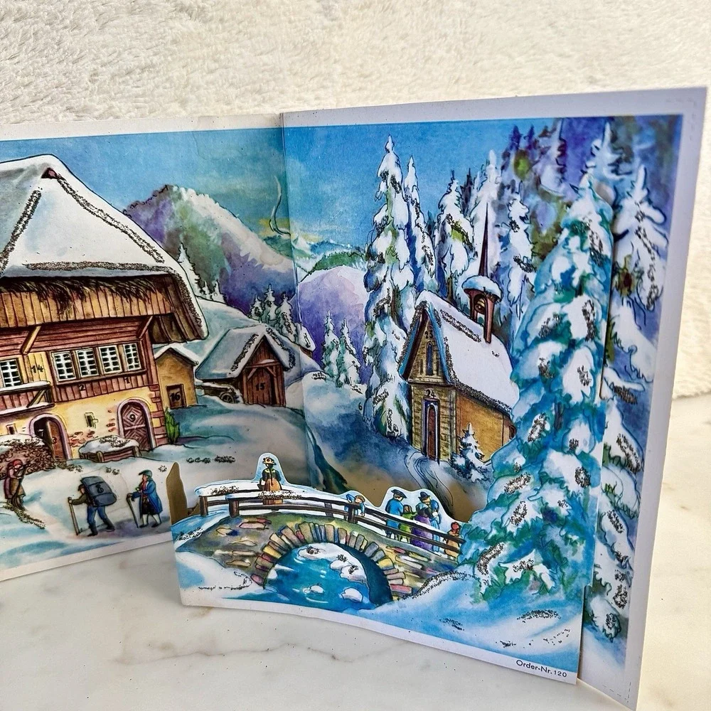 VTG Christmas Advent Calendar RS‎ Stuttgart Rohr West Germany Glitter New Nr 120